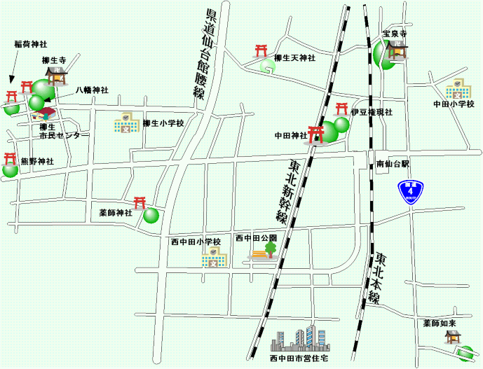 中田・柳生地図