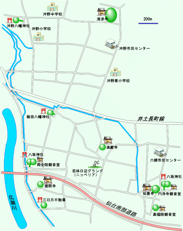 六郷西部地図