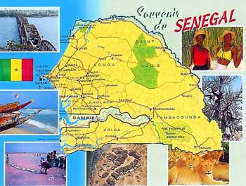 セネガルの地図と観光スポット