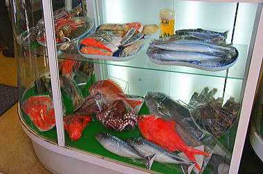 鮮魚の食品サンプル