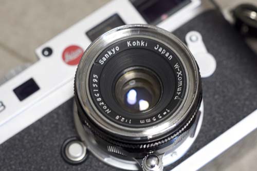 Sankyo Kohki Japan w-Komura f=35mm 1:2.8